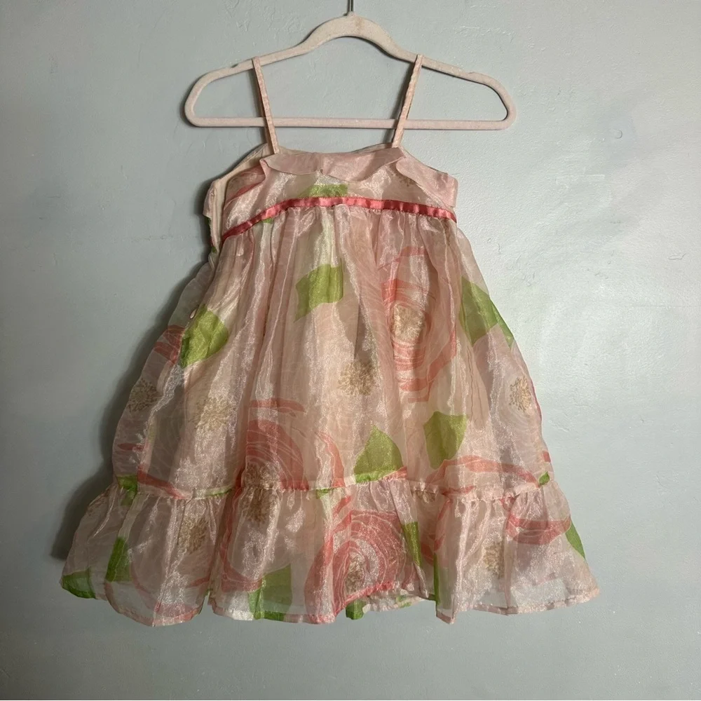 Baby GAP Pink Floral Chiffon Dress